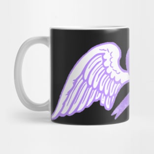 Purple Awareness Ribbon with Angel Wings Mug